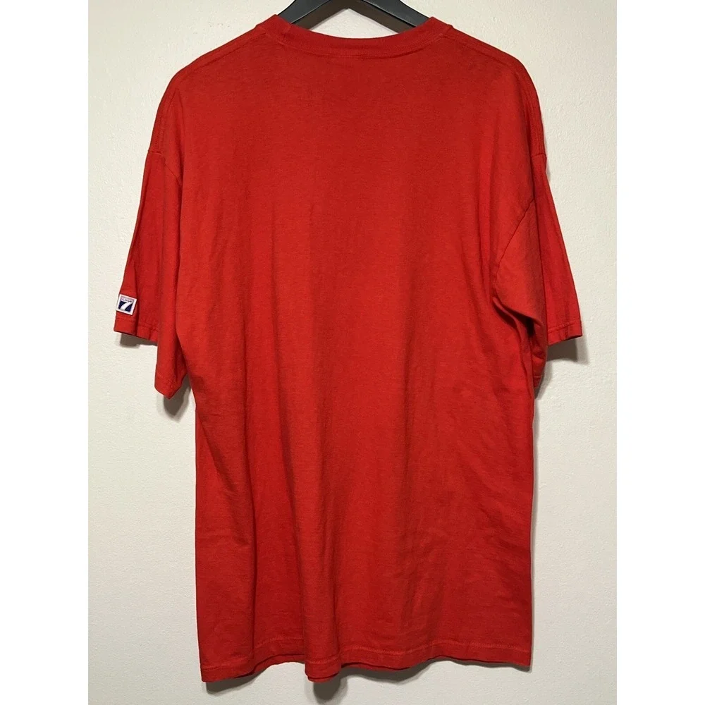 Vintage 1996 Chicago Bulls NBA Champions Logo 7 T Shirt Red XL USA Jordan Era